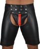 Men Black Leather Short Pants  SA-BLL533 Sexy Costumes and Mens Costume by Sexy Affordable Clothing