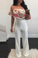 White Embroidered Jumpsuit  SA-BLL55287 Women's Clothes and Jumpsuits & Rompers by Sexy Affordable Clothing