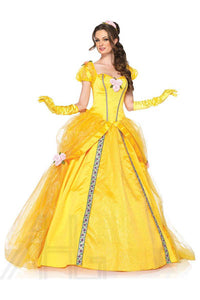 Women's Deluxe Beauty And The Beast's Princess Belle Ball Gown Disney ...