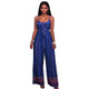 Henley Blue Tribal Print Open Back Jumpsuit #Jumpsuit #Blue SA-BLL55354 Women's Clothes and Jumpsuits & Rompers by Sexy Affordable Clothing