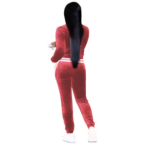 Women's Tracksuit Bomber Jacket and Pants #Long Sleeve #Tracksuit SA-BLL2200-1 Sexy Clubwear and Pant Sets by Sexy Affordable Clothing