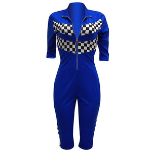 Khari Moto Jumpsuit #Jumpsuit #Blue #Zipper SA-BLL55414-3 Women's Clothes and Jumpsuits & Rompers by Sexy Affordable Clothing