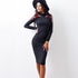 Women's Floral Bodycon Dress #Midi Dress #Bodycon Dress #Black