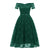 Lace Slash Neck A-line Cocktail Dress With Bow #Lace #Green #Vintage #A-Line #Slash Neck SA-BLL36156-4 Fashion Dresses and Midi Dress by Sexy Affordable Clothing