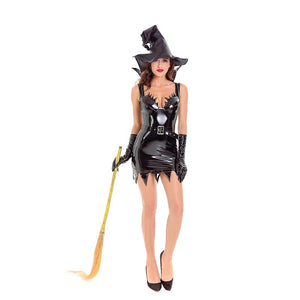 Liquid Black Witch Halloween Costume #Black #Witch Costume SA-BLL1034 Sexy Costumes and Witch Costumes by Sexy Affordable Clothing