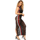 Sleeveless Side Lace Stripe Jumpsuit Dress #Lace #Black #Sleeveless SA-BLL51314 Sexy Lingerie and Gowns & Long Dresses by Sexy Affordable Clothing