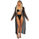 Mesh Hoodie Longline Cardigan Jacket #Black #Hooded SA-BLL678 Women's Clothes and Blouses & Tops by Sexy Affordable Clothing