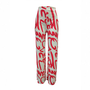 Casual Printed Wide Leg Pants #Printed #Wide Leg SA-BLL751 Women's Clothes and Pants and Shorts by Sexy Affordable Clothing