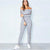Lorren Grey Off Shoulder Striped Jumper Loungewear Set #Pant Sets SA-BLL2059-1 Sexy Clubwear and Pant Sets by Sexy Affordable Clothing