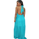 Fashion Halter Neck Backless Floor Length Dress #Blue #Halter #O Neck #Chiffon SA-BLL51261-2 Sexy Lingerie and Gowns & Long Dresses by Sexy Affordable Clothing