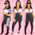 3 Colors Sexy Block Colors Zipped Sports Jumpsuit #Jumpsuit #