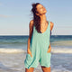 Light Green Sleeveless Beach Romper #Romper #Beach Dress #Light Green SA-BLL3745 Sexy Swimwear and Cover-Ups & Beach Dresses by Sexy Affordable Clothing