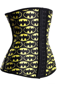 Batman Printed Latex Waist Trainer  SA-BLL42643 Sexy Lingerie and Corsets and Garters by Sexy Affordable Clothing