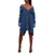 Zipped Up Long Denim Coat w/ Long Sleeves #Long Sleeves #Denim #Zipped SA-BLL36106 Fashion Dresses and Midi Dress by Sexy Affordable Clothing