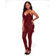 Selah Red Sequin Embellished Tassel Jumpsuit #Jumpsuit #Red SA-BLL55380-3 Women's Clothes and Jumpsuits & Rompers by Sexy Affordable Clothing
