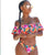 Off The Shoulder Print Two Pieces Swimwear With Ruffle Sleeve #Off Shoulder #Two Piece #Print #Ruffle Sleeve SA-BLL3244 Sexy Swimwear and Bikini Swimwear by Sexy Affordable Clothing