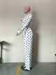 Casual Polka Dot Jacket and Wide Leg Trousers #Wide Leg #Polka Dot SA-BLL2712 Sexy Clubwear and Pant Sets by Sexy Affordable Clothing