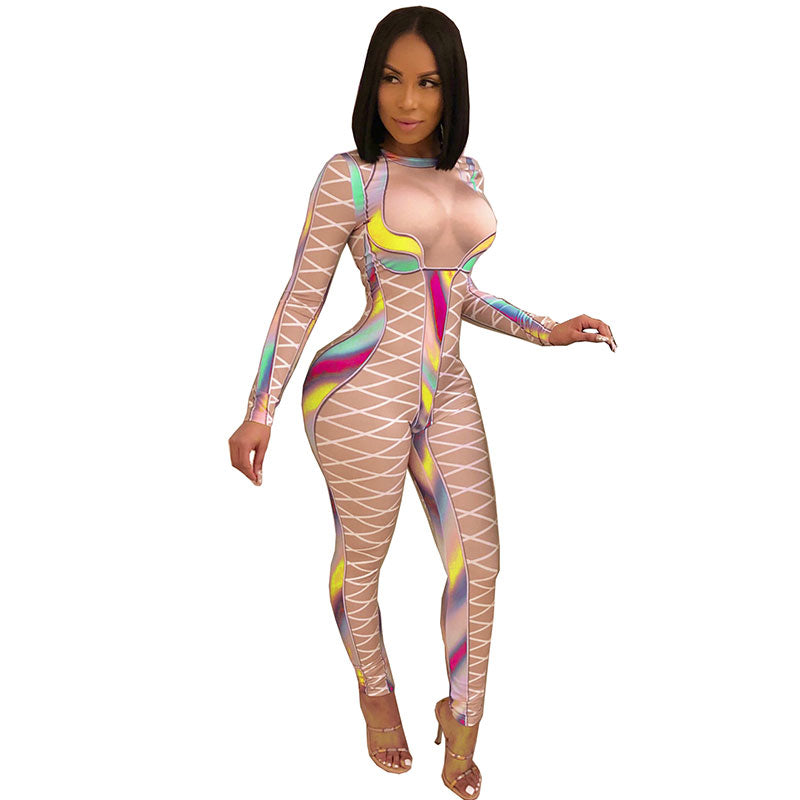 online sex toys store Multi-color Printed Sexy Nude Fitting Clubbing Jumpsuit #Nude #Printed –  SEXY AFFORDABLE CLOTHING