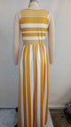 Fashion Round Neck Striped Floor Length Dress #Sleeveless #Striped #Round Neck SA-BLL51437-4 Fashion Dresses and Maxi Dresses by Sexy Affordable Clothing