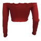 Fashion Off Shoulder Wrapped Bodycon Shirt Tops #Red #Off Shoulder #Wrapped SA-BLL699-4 Women's Clothes and Blouses & Tops by Sexy Affordable Clothing