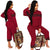 Leisure Hooded Collar Patchwork Red Cotton Two-piece Pants Set #Tracksuit #Two Piece #Hooded SA-BLL28017-3 Sexy Clubwear and Pant Sets by Sexy Affordable Clothing