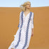 Tunics Cover Ups Drawstring Beach Maxi Dress