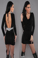 Mini Dress With Rhinestones  SA-BLL2244-3 Sexy Clubwear and Club Dresses by Sexy Affordable Clothing
