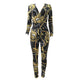 Verona Jumpsuit With Belt #Jumpsuit #V Neck #Long Sleeve SA-BLL55298-2 Women's Clothes and Jumpsuits & Rompers by Sexy Affordable Clothing