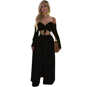 Monroe Yellow Off The Shoulder Skirt Set #Black #Two Pieces #Off The Shoulder SA-BLL282693-3 Sexy Clubwear and Skirt Sets by Sexy Affordable Clothing