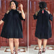 Plus Size Women A-Line Pleated Dress with Mesh Layered Sleeve #Mesh #A-Line #Layered Sleeve SA-BLL36260-3 Fashion Dresses and Midi Dress by Sexy Affordable Clothing
