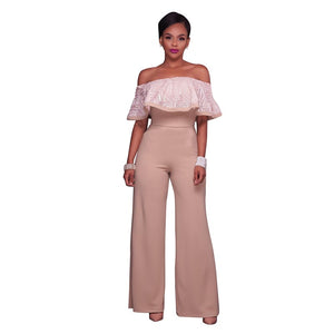 Clarisse Embroidery Ruffle Top Strapless Jumpsuit #Jumpsuits SA-BLL55346-3 Women's Clothes and Jumpsuits & Rompers by Sexy Affordable Clothing