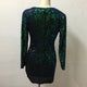 Green Sequins Long Sleeves Dress #Bodycon Dress #Mini Dress #Green SA-BLL2065-2 Fashion Dresses and Bodycon Dresses by Sexy Affordable Clothing