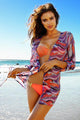 Colorful Chiffon Long-sleeved Beach Dress  SA-BLL38277 Sexy Swimwear and Cover-Ups & Beach Dresses by Sexy Affordable Clothing