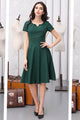V-Neck Short Sleeved Fashion Swing Dress  SA-BLL36154-1 Fashion Dresses and Skater & Vintage Dresses by Sexy Affordable Clothing