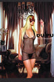 Spandex Industrial Net Halter Dress Without G-string  SA-BLL2050 Sexy Lingerie and Babydoll by Sexy Affordable Clothing