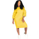 Yellow RuffleaDress #Yellow #Ruffle #Round Neck SA-BLL36221-1 Fashion Dresses and Midi Dress by Sexy Affordable Clothing