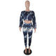 Printed Black Two-piece Pants Set #Long Sleeve #Two Piece #Printed SA-BLL2677 Sexy Clubwear and Pant Sets by Sexy Affordable Clothing