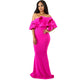 Ruffles One Shoulder Maxi Evening Dress #Ruffles #One Shoulder SA-BLL51471-3 Fashion Dresses and Evening Dress by Sexy Affordable Clothing