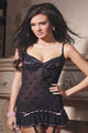 Bow Mesh Chemise with Padded Cups  SA-BLL2132-2 Sexy Lingerie and Chemise by Sexy Affordable Clothing