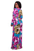 Fisher Multi-Color Plunging V-Neck Maxi Dress