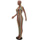 Colorful Strippes Fitting Top and Pants #Striped #Colorful SA-BLL282648-1 Sexy Clubwear and Pant Sets by Sexy Affordable Clothing