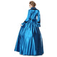 Civil War Period Ball Gown Costume Dress Blue Black Satin M-XL Hoop Skirt #Costumes #Blue SA-BLL1207 Sexy Costumes and Fairy Tales by Sexy Affordable Clothing