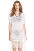 White Crochet Poncho Beach Cover Up