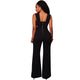 Nikka Black Cut Out Slit Legs Jumpsuit #Jumpsuit #Black SA-BLL55366-2 Women's Clothes and Jumpsuits & Rompers by Sexy Affordable Clothing