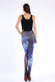 Blue Galaxy Leggings  SA-BLL8744 Leg Wear and Stockings and Galaxy Leggings by Sexy Affordable Clothing
