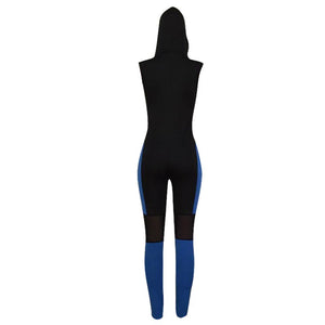 Sportive Contrast Hooded Jumpsuit #Sleeveless #Zipper #Hooded SA-BLL55536-2 Women's Clothes and Jumpsuits & Rompers by Sexy Affordable Clothing