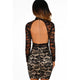 Black Lace Long Sleeve Mini Dress #Backless #Long Shoulder SA-BLL2195 Fashion Dresses and Mini Dresses by Sexy Affordable Clothing