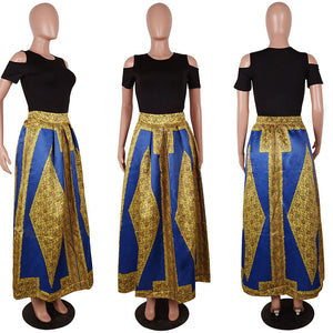 African Print Short Sleeve Blouse and Long Skirt #Short Sleeve #Two Piece #Print #Dashiki #African SA-BLL2432-2 Sexy Clubwear and Skirt Sets by Sexy Affordable Clothing