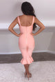 Back Zipper Sleeveless Mermaid Midi Dress #Midi Dress #Pink #New Arrival SA-BLL36161 Fashion Dresses and Midi Dress by Sexy Affordable Clothing