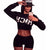 Black Sports Print Crop Top and Shorts #Two Pieces #Print #Crop Top SA-BLL282623 Sexy Clubwear and Pant Sets by Sexy Affordable Clothing